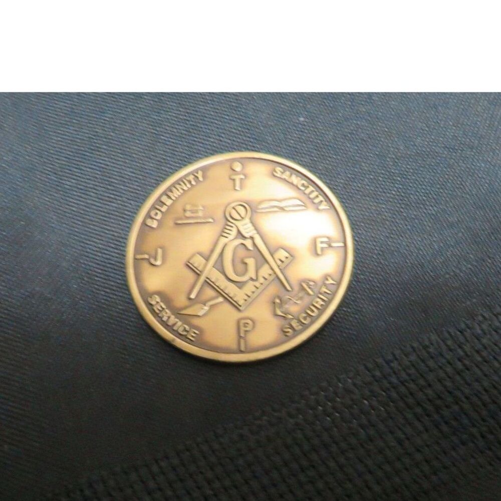 Masonic Token Coin, Grand Lodge of Texas,  Graham Childress Grand Master, 1988